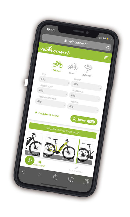 Auf velocorner.ch gibt es Privatverkäufe und auch E-Bikes vom Händler.